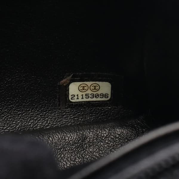 Pre-owned Chanel Mini Square Classic Chevron Patent Single Flap Black