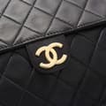 Miniatyrbild 8 av 10: Pre-owned Chanel CC Quilted Lambskin Single Flap Black