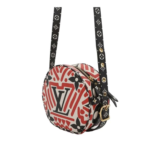 Pre-owned Louis Vuitton Monogram Giant Crafty Boite Chapeau Souple Bag Red