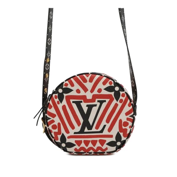 Pre-owned Louis Vuitton Monogram Giant Crafty Boite Chapeau Souple Bag Red