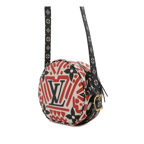 Pre-owned Louis Vuitton Monogram Giant Crafty Boite Chapeau Souple Bag Red