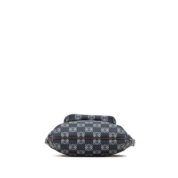 Pre-owned LOEWE Anagram Coated Canvas Crossbody Blue
