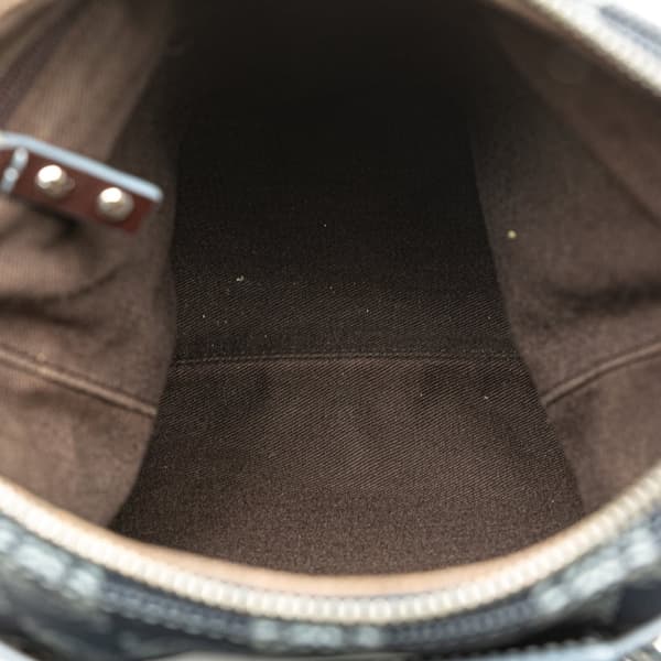 Pre-owned LOEWE Anagram Coated Canvas Crossbody Blue
