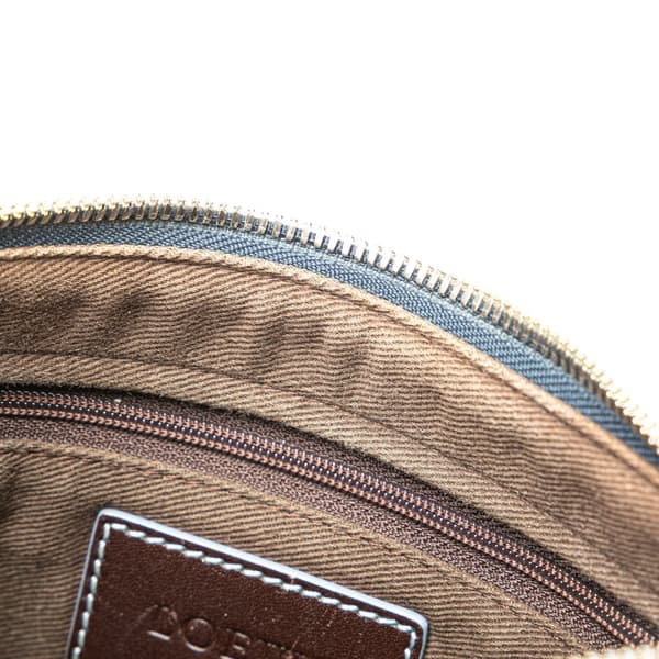 Pre-owned LOEWE Anagram Coated Canvas Crossbody Blue