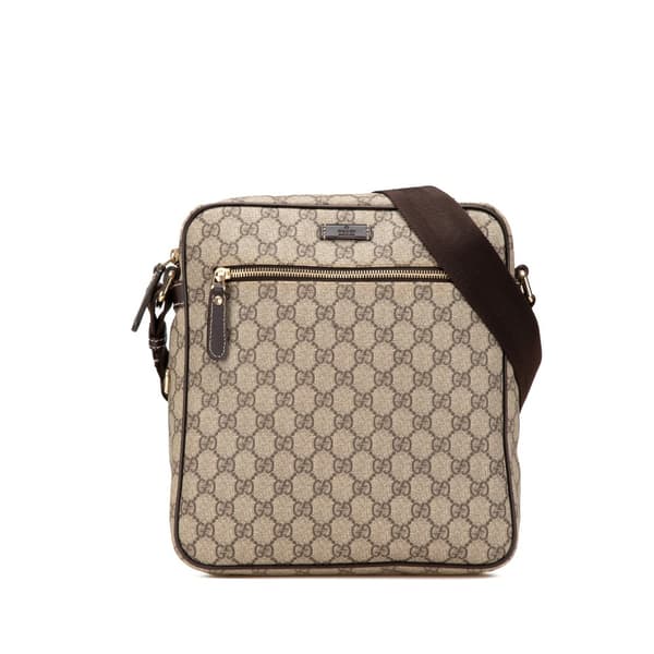 Pre-owned Gucci GG Supreme Crossbody Brown