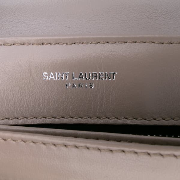 Pre-owned Saint Laurent Toy Matelasse Leather Monogram LouLou Crossbody Brown