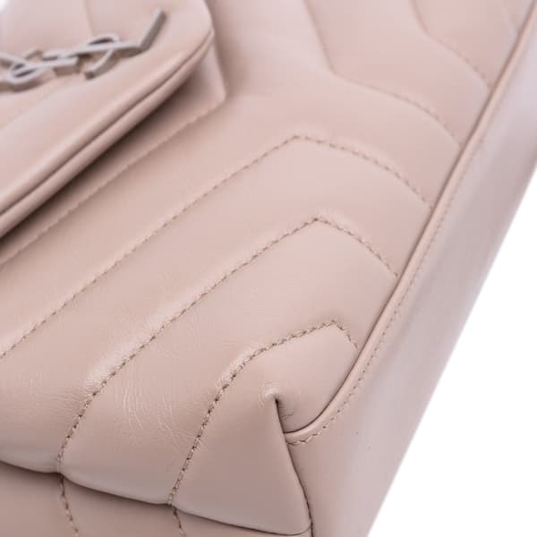 Pre-owned Saint Laurent Toy Matelasse Leather Monogram LouLou Crossbody Brown