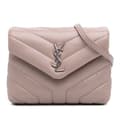 Miniatyrbild 1 av 10: Pre-owned Saint Laurent Toy Matelasse Leather Monogram LouLou Crossbody Brown