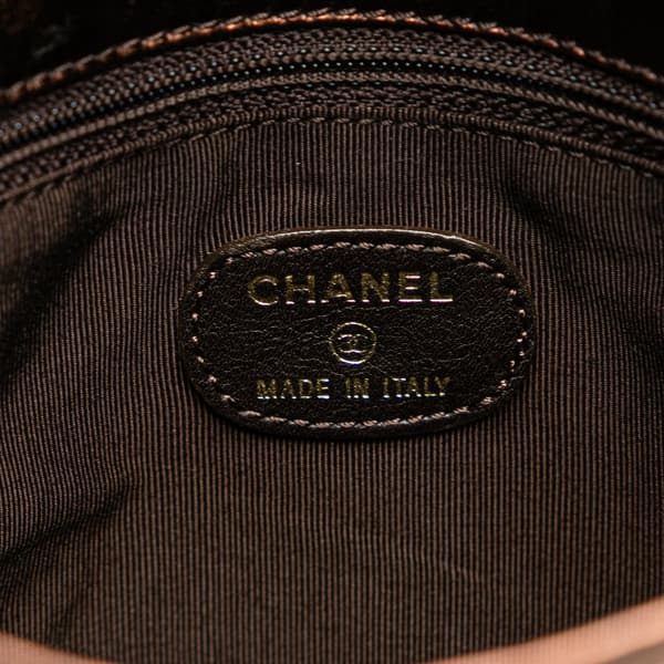 Pre-owned Chanel Metallic Lambskin Flap Crossbody Brown