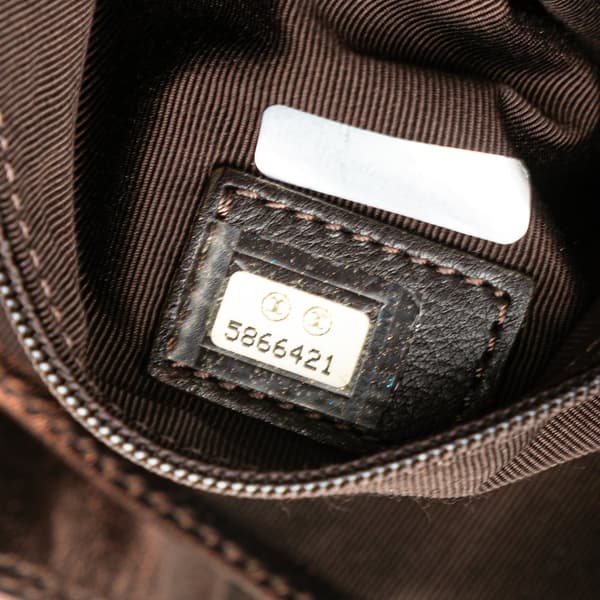 Pre-owned Chanel Metallic Lambskin Flap Crossbody Brown
