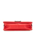 Miniatyrbild 3 av 10: Pre-owned Chanel Old Medium Quilted Calfskin Wild Stitch Boy Flap Red