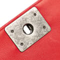 Miniatyrbild 9 av 10: Pre-owned Chanel Old Medium Quilted Calfskin Wild Stitch Boy Flap Red