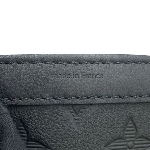 Pre-owned Louis Vuitton Monogram Shadow Gaston Wearable Wallet Black