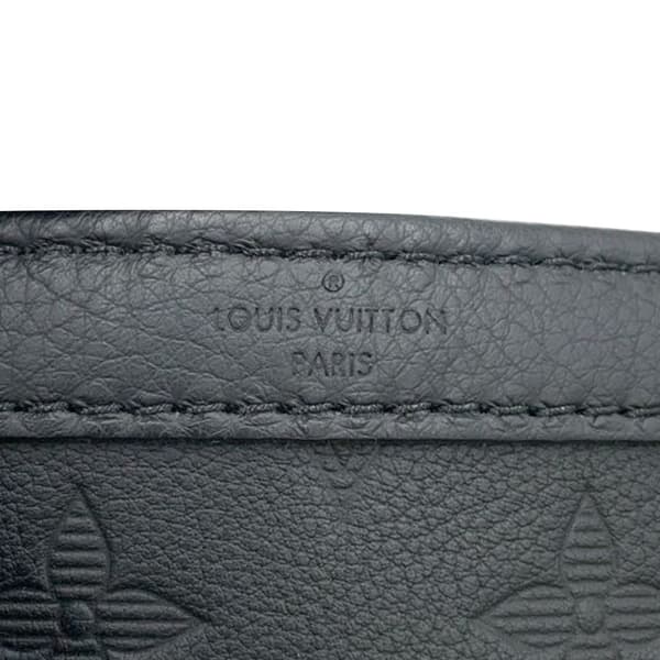 Pre-owned Louis Vuitton Monogram Shadow Gaston Wearable Wallet Black