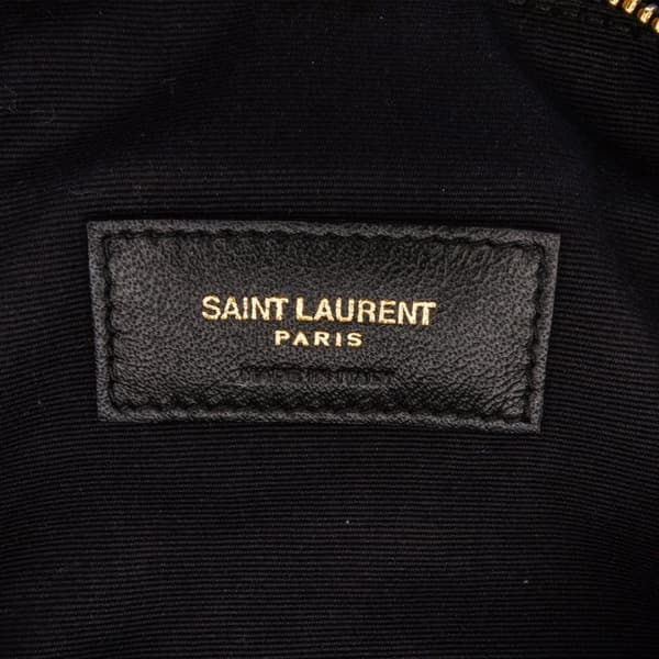 Pre-owned Saint Laurent Diamond Quilted Lambskin Angie Chain Bag Black