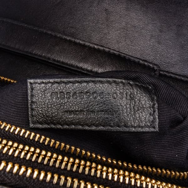 Pre-owned Saint Laurent Diamond Quilted Lambskin Angie Chain Bag Black