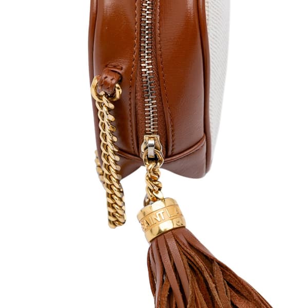 Pre-owned Saint Laurent Mini Canvas Monogram Lou Camera Bag Brown