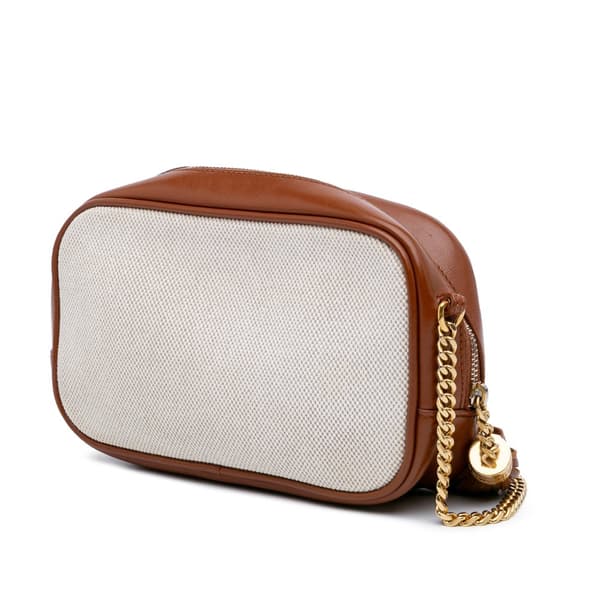 Pre-owned Saint Laurent Mini Canvas Monogram Lou Camera Bag Brown