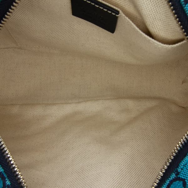 Pre-owned Gucci Small GG Marmont Matelasse Canvas Crossbody Blue