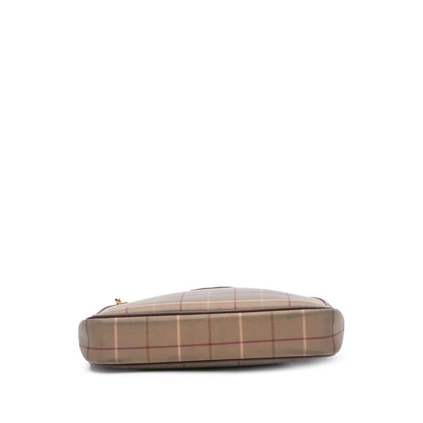Pre-owned Burberry Vintage Check Canvas Crossbody Brown