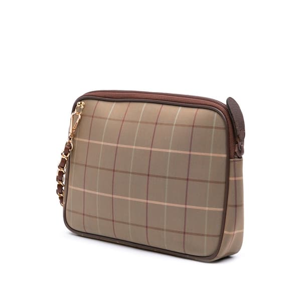 Pre-owned Burberry Vintage Check Canvas Crossbody Brown