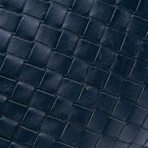 Pre-owned Bottega Veneta Leather Intrecciato Crossbody Blue