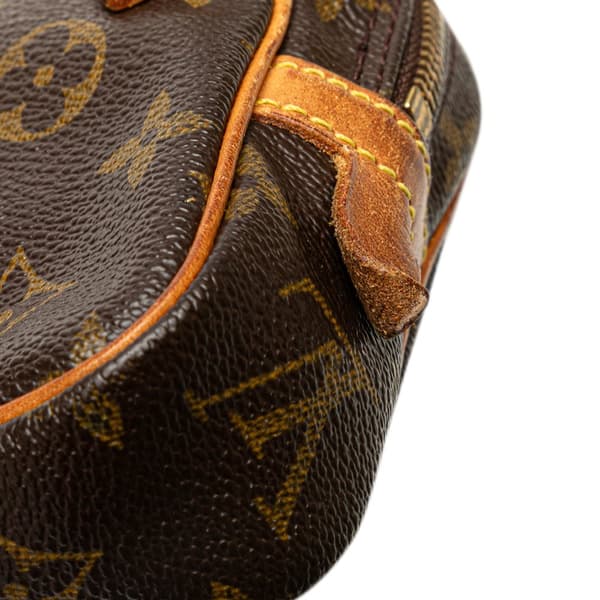 Pre-owned Louis Vuitton Monogram Pochette Marly Bandouliere Brown