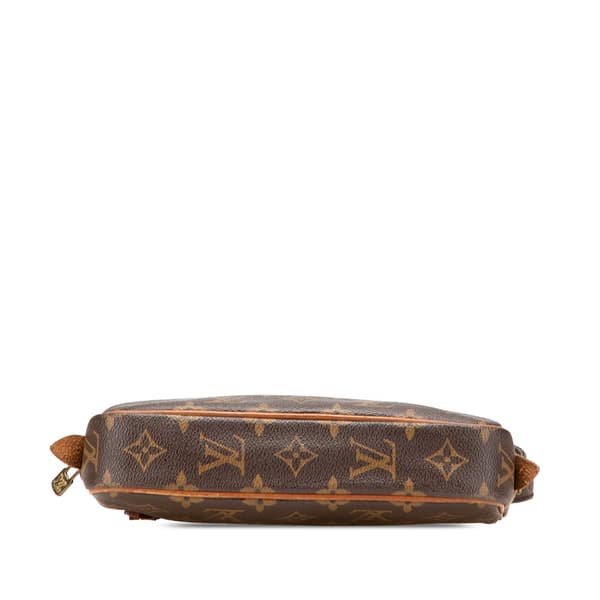 Pre-owned Louis Vuitton Monogram Pochette Marly Bandouliere Brown