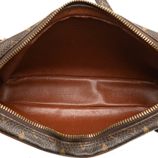 Pre-owned Louis Vuitton Monogram Pochette Marly Bandouliere Brown