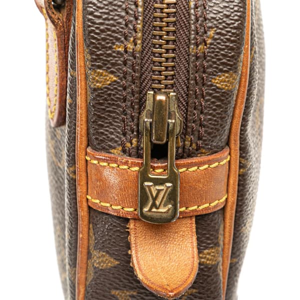 Pre-owned Louis Vuitton Monogram Pochette Marly Bandouliere Brown