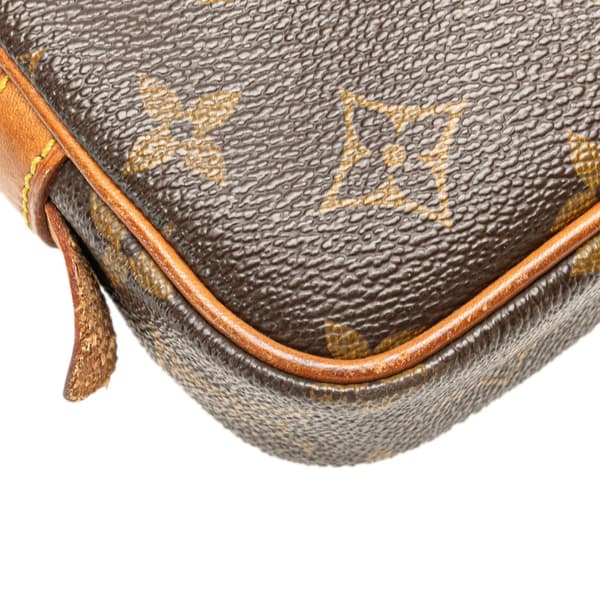 Pre-owned Louis Vuitton Monogram Pochette Marly Bandouliere Brown
