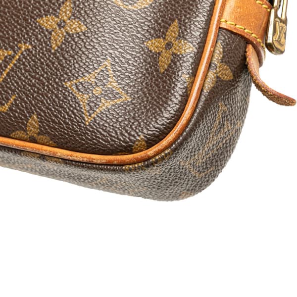 Pre-owned Louis Vuitton Monogram Pochette Marly Bandouliere Brown