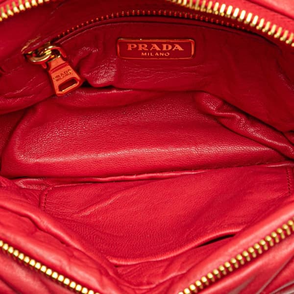 Pre-owned Prada Nappa Leather Crossbody Red