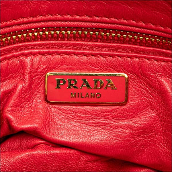 Pre-owned Prada Nappa Leather Crossbody Red