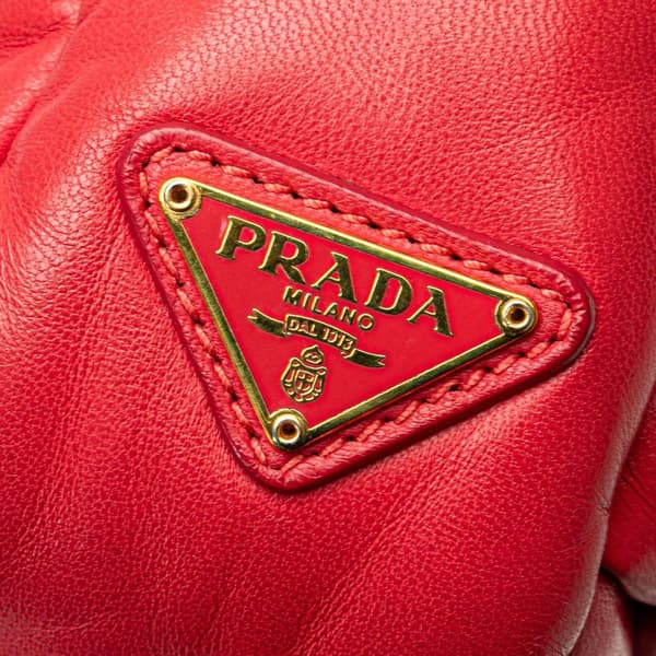 Pre-owned Prada Nappa Leather Crossbody Red