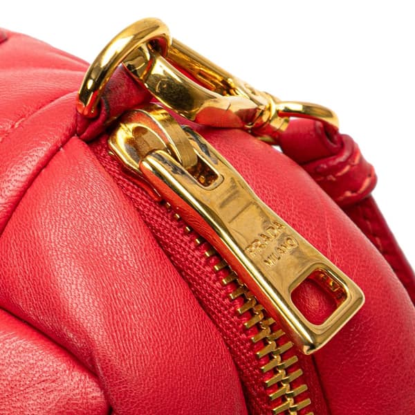 Pre-owned Prada Nappa Leather Crossbody Red