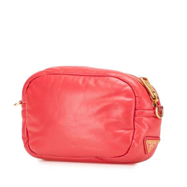 Pre-owned Prada Nappa Leather Crossbody Red