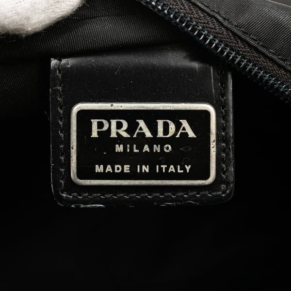 Pre-owned Prada Tessuto Zip Top Crossbody Black