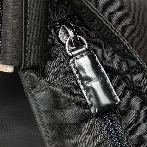 Pre-owned Prada Tessuto Zip Top Crossbody Black