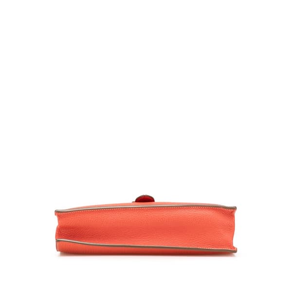 Pre-owned Hermès Clemence Sac a Depeches 27 Orange