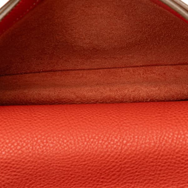 Pre-owned Hermès Clemence Sac a Depeches 27 Orange