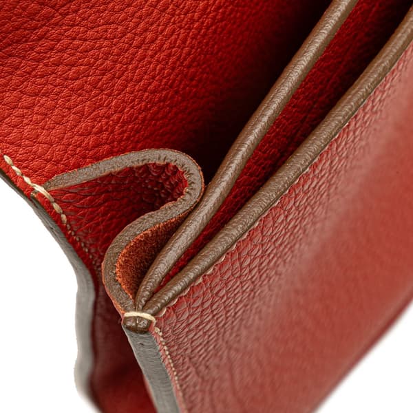 Pre-owned Hermès Clemence Sac a Depeches 27 Orange
