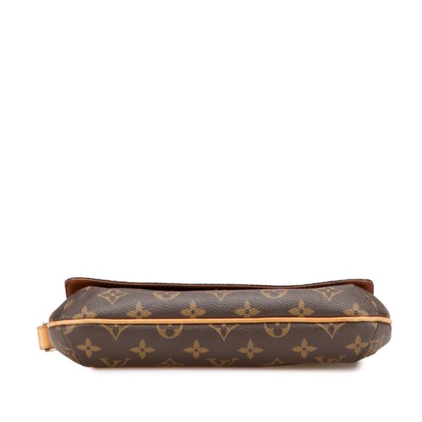 Pre-owned Louis Vuitton Monogram Musette Tango Long Strap Brown