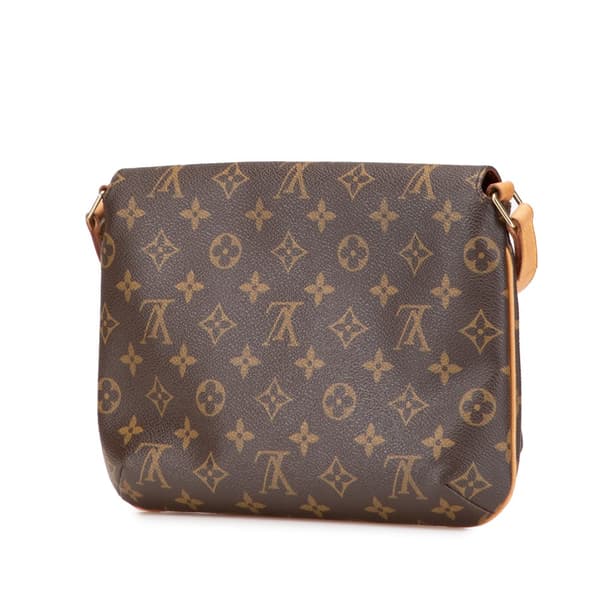 Pre-owned Louis Vuitton Monogram Musette Tango Long Strap Brown