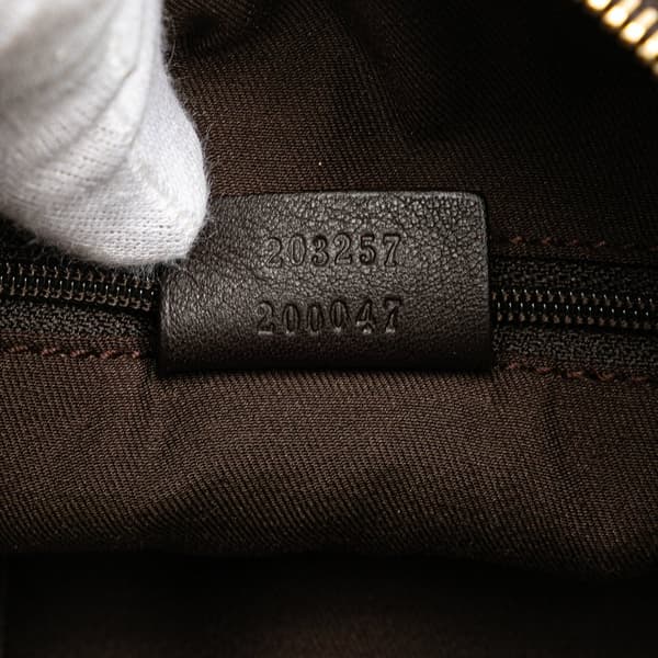 Pre-owned Gucci GG Canvas Abbey D Ring Crossbody Brown