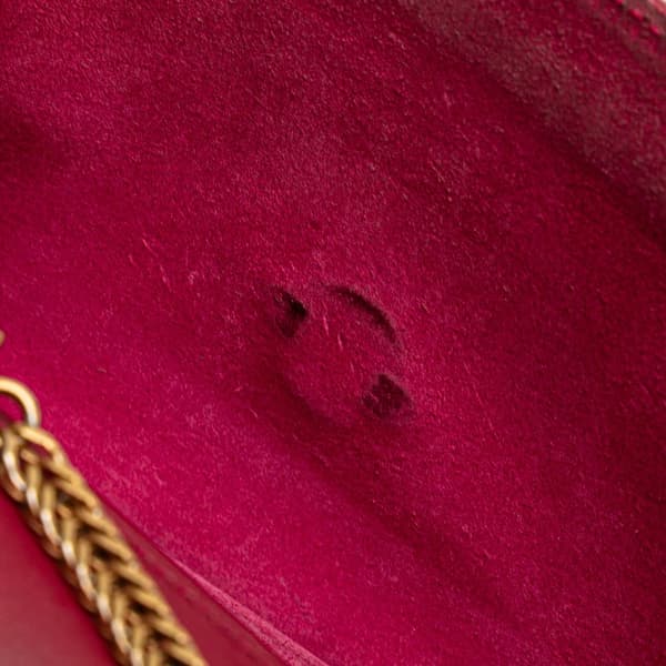 Pre-owned Saint Laurent Small Leather Betty Crossbody Red