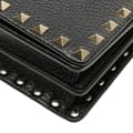 Pikkukuva 8 / 10: Pre-owned Valentino Pebbled Calfskin Rockstud Chain Wallet Black