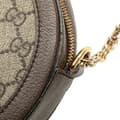 Miniatyrbild 9 av 10: Pre-owned Gucci Mini GG Supreme Round Ophidia Crossbody Brown