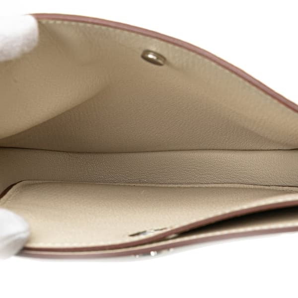 Pre-owned Hermès Togo Perspective Cavaliere 21 White