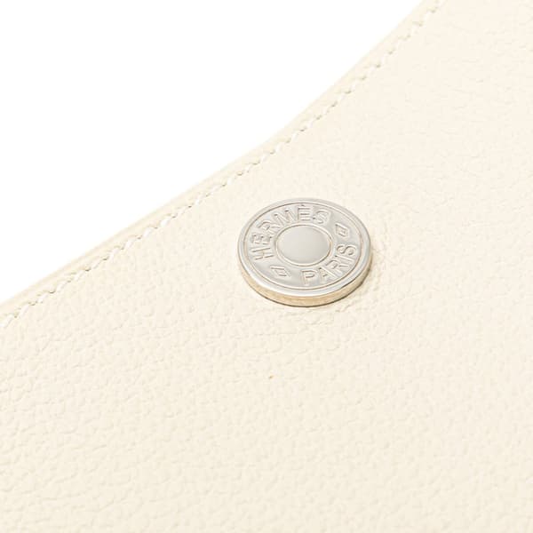 Pre-owned Hermès Togo Perspective Cavaliere 21 White